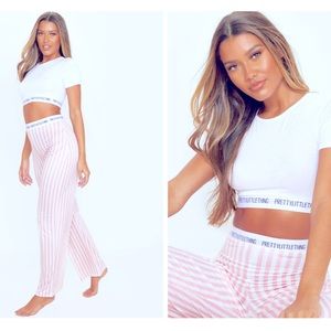 PLT Pink Stripe Pant Pj Set